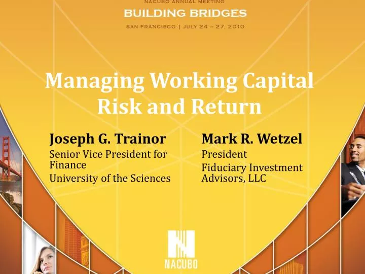 managing working capital risk and return
