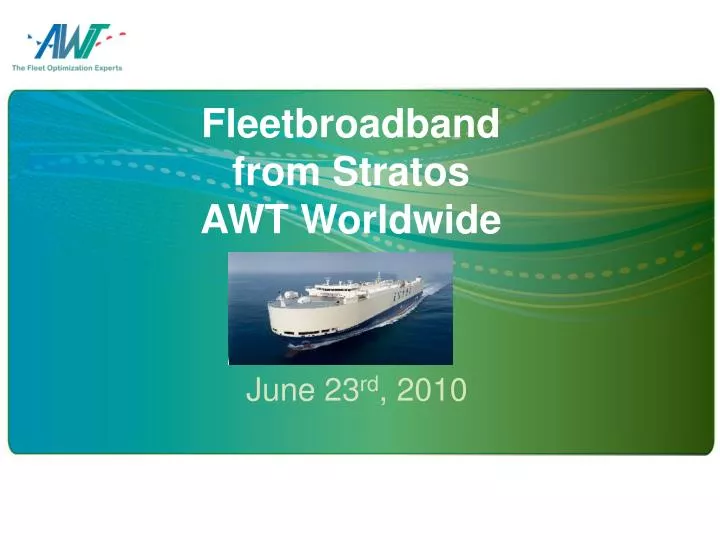 fleetbroadband from stratos awt worldwide