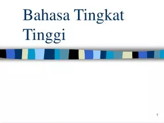 bahasa tingkat tinggi