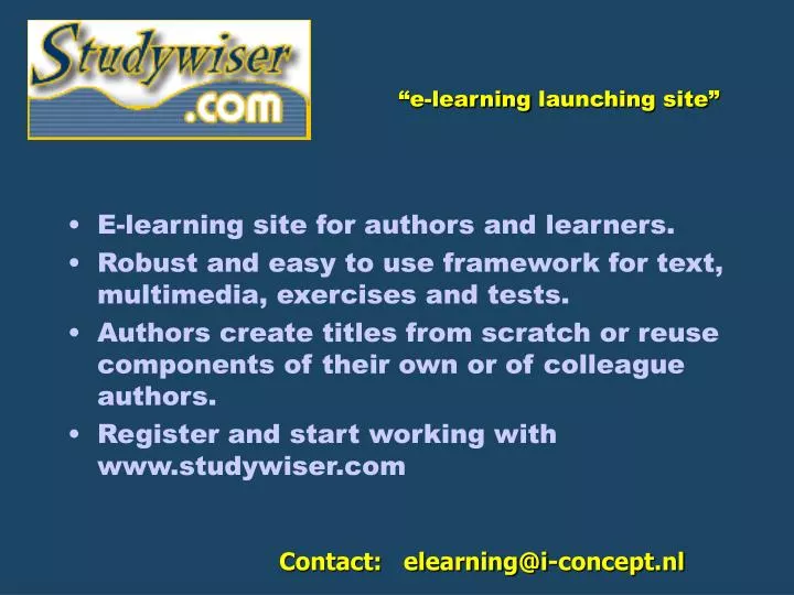 e learning launching site