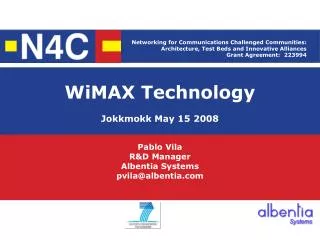 WiMAX Technology Jokkmokk May 15 2008