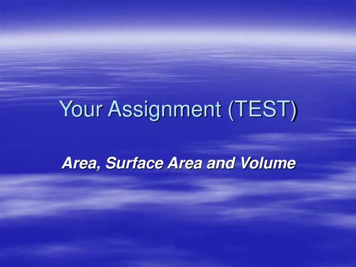 your assignment test