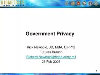 Government Privacy