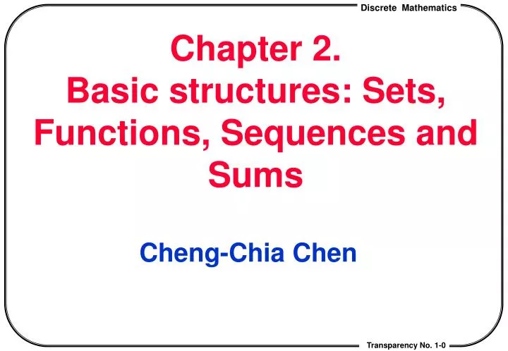 chapter 2 basic structures sets functions sequences and sums