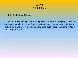bab vii t e k u k a n