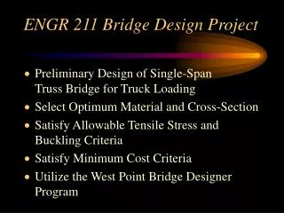 ENGR 211 Bridge Design Project
