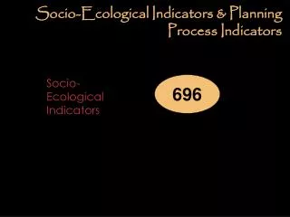 Socio-Ecological Indicators &amp; Planning Process Indicators