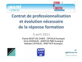 PPT - Contrat De Professionnalisation PowerPoint Presentation, Free ...