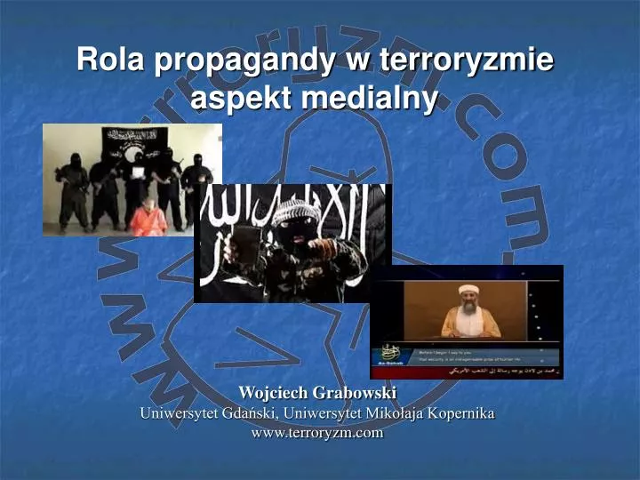 rola propagandy w terroryzmie aspekt medialny