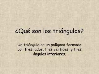qu son los tri ngulos