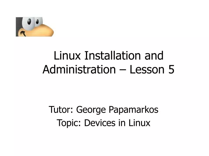 linux installation and administration lesson 5