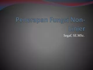 penerapan fungsi non linier