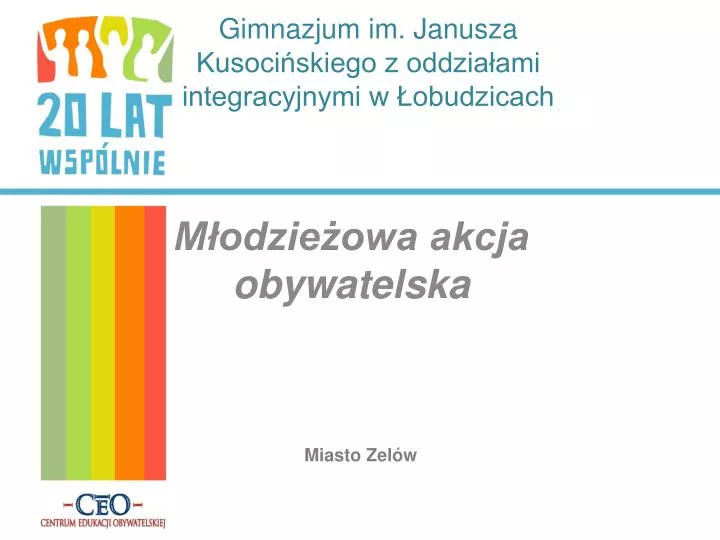 gimnazjum im janusza kusoci skiego z oddzia ami integracyjnymi w obudzicach