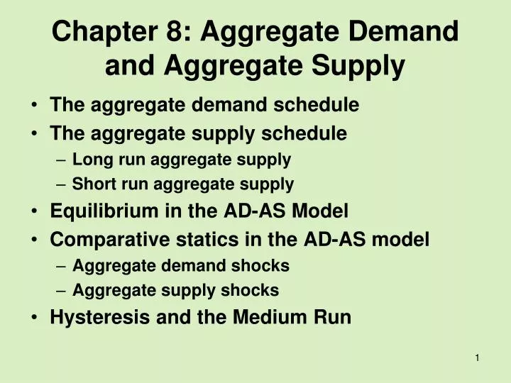 chapter 8 aggregate demand and aggregate supply