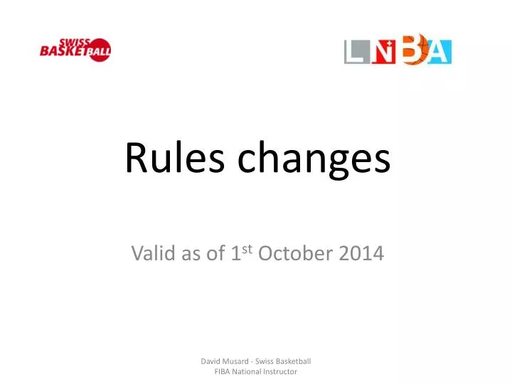 rules changes