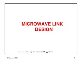 MICROWAVE LINK DESIGN