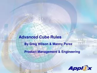 Advanced Cube Rules