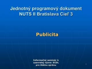 jednotn programov dokument nuts ii bratislava cie 3