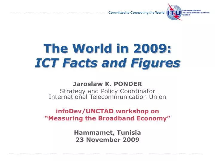 the world in 2009 ict facts and figures