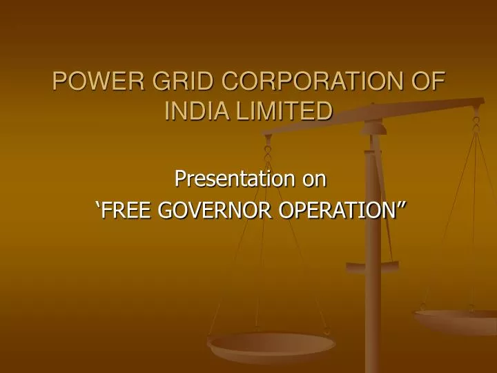 power grid corporation of india limited