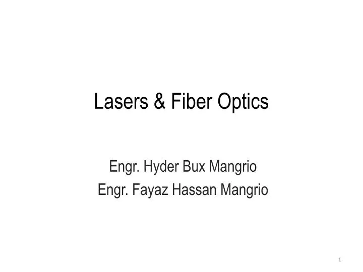 lasers fiber optics
