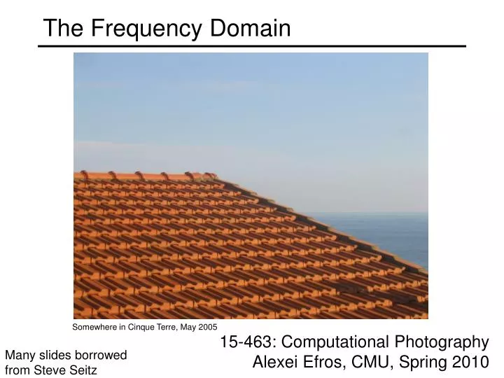 the frequency domain