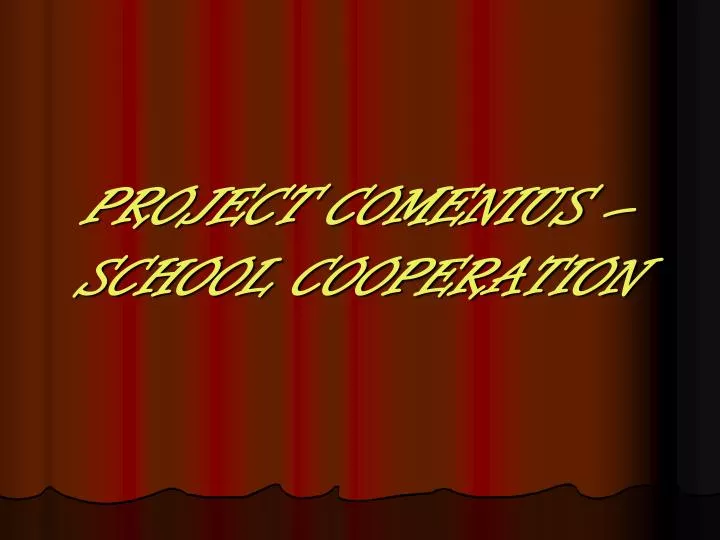 project comenius school cooperation