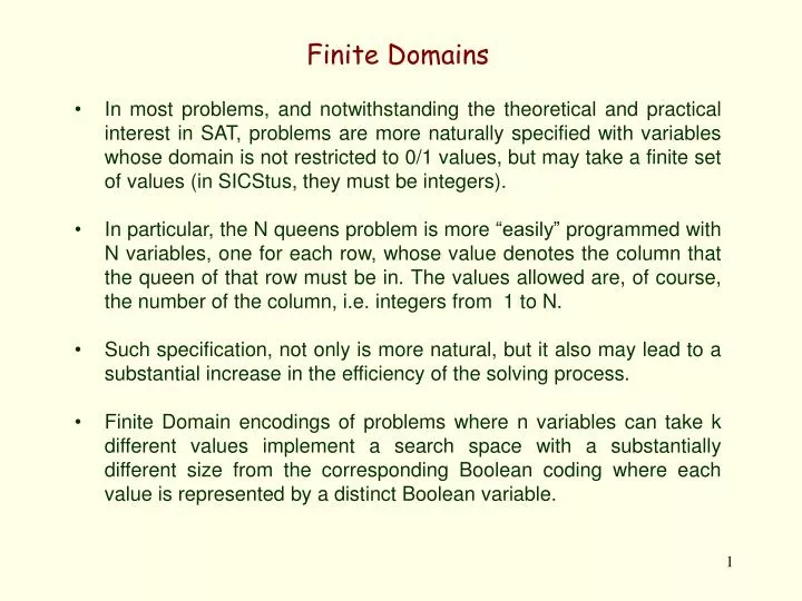 finite domains