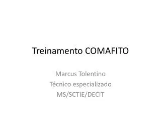 treinamento comafito