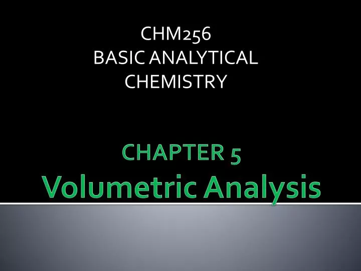 chm256 basic analytical chemistry