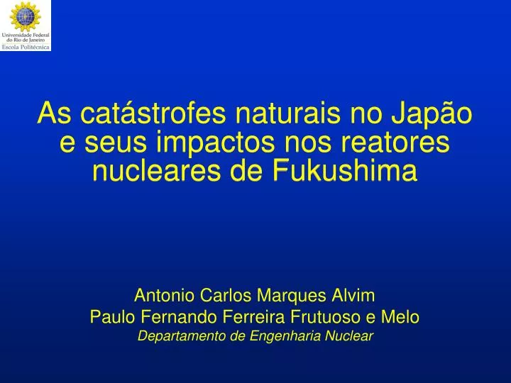 as cat strofes naturais no jap o e seus impactos nos reatores nucleares de fukushima