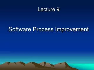 Software Process Improvement