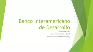 banco interamericano de desarrollo