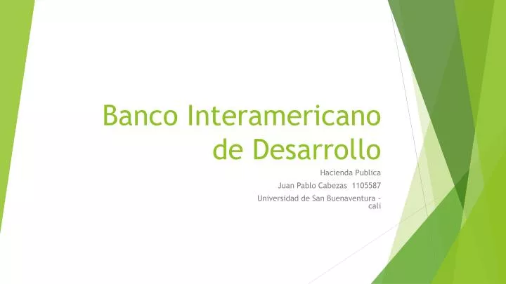 banco interamericano de desarrollo