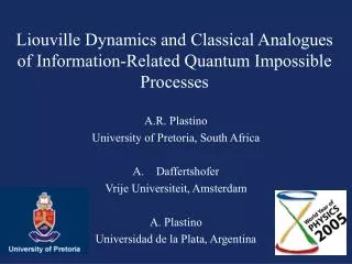 Liouville Dynamics and Classical Analogues of Information-Related Quantum Impossible Processes
