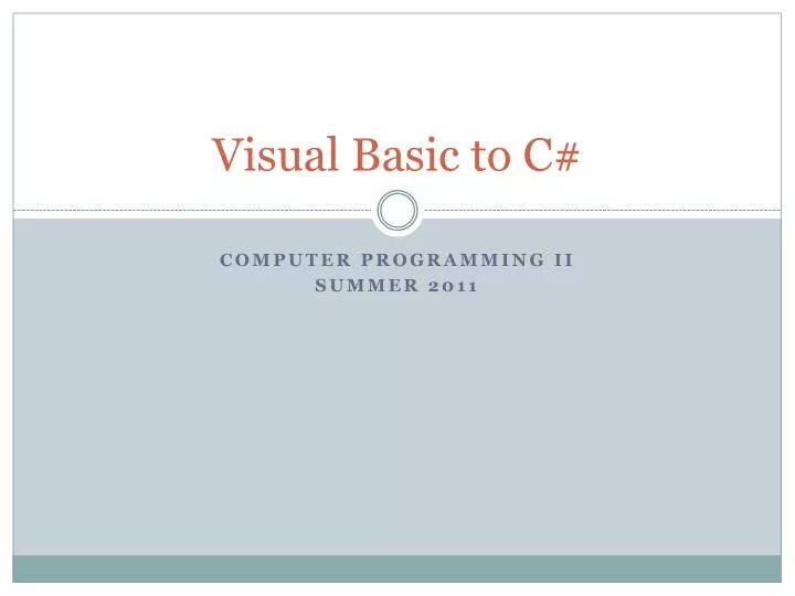visual basic to c