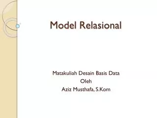 Model Relasional