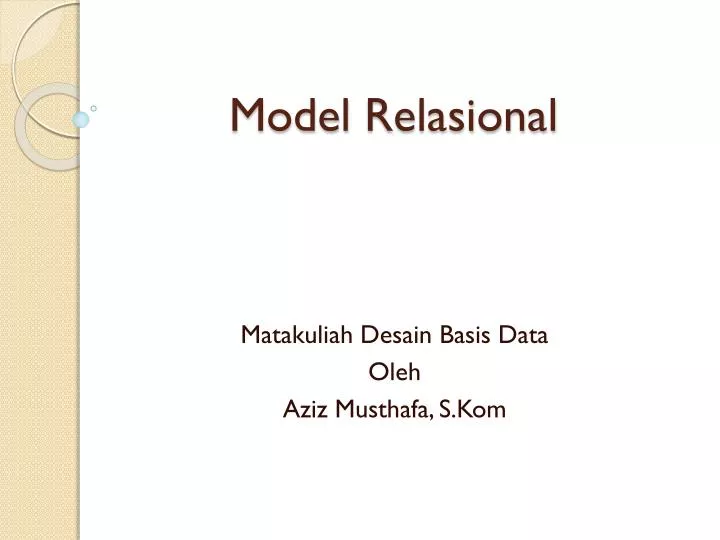 model relasional