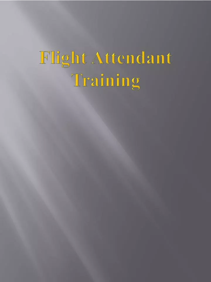 flight attendant training