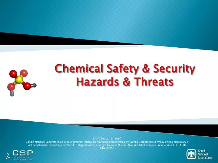 chemical safety security hazards threats