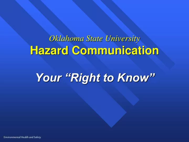 oklahoma state university hazard communication