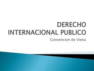 derecho internacional publico