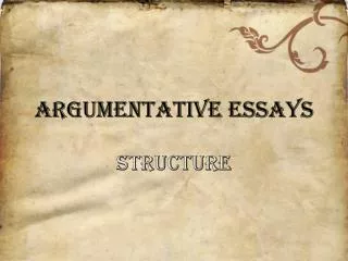 Argumentative Essays