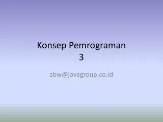 konsep pemrograman 3