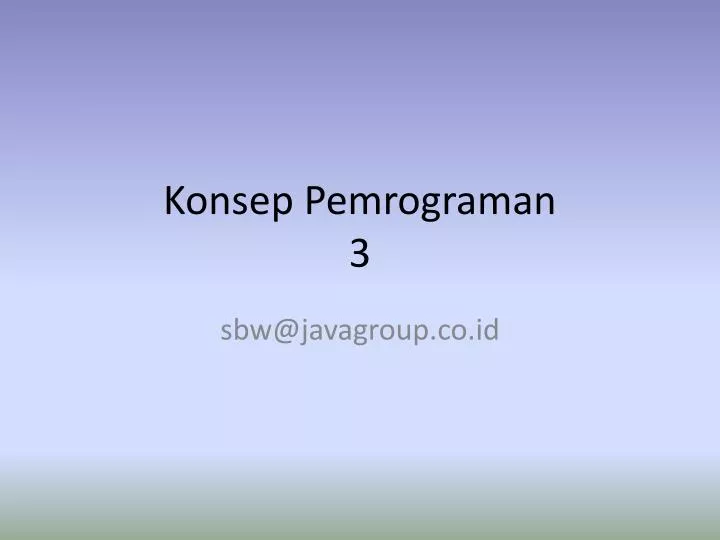 konsep pemrograman 3