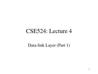 CSE524: Lecture 4