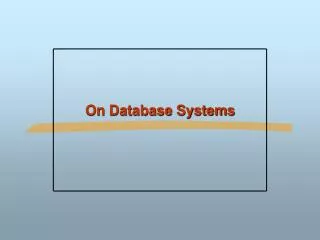 On Database Systems