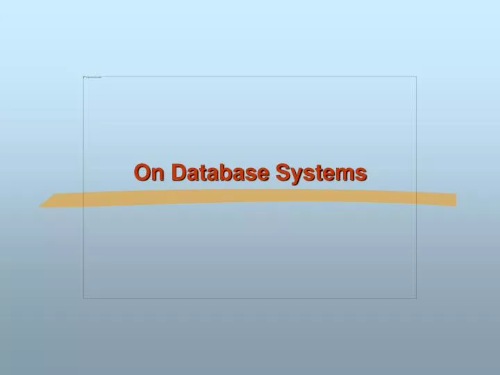 on database systems