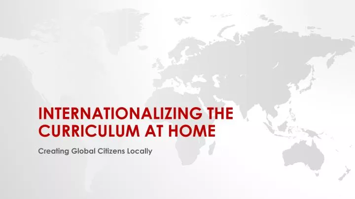 internationalizing the curriculum at home