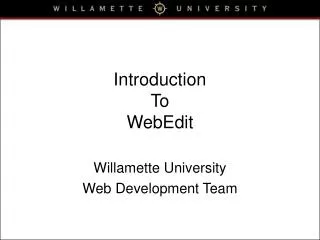 Introduction To WebEdit